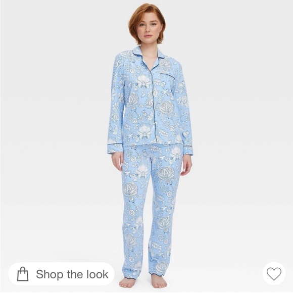 Roller Rabbit x Target Blue Floral Pajama Set Medium - Picture 3 of 3